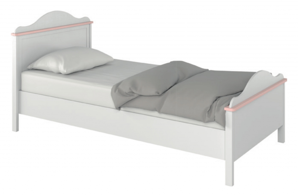 Produkt w kategorii: Łóżka, nazwa produktu: Jednoosobowe łóżko LUNA LN-08 dla dziewczynki
