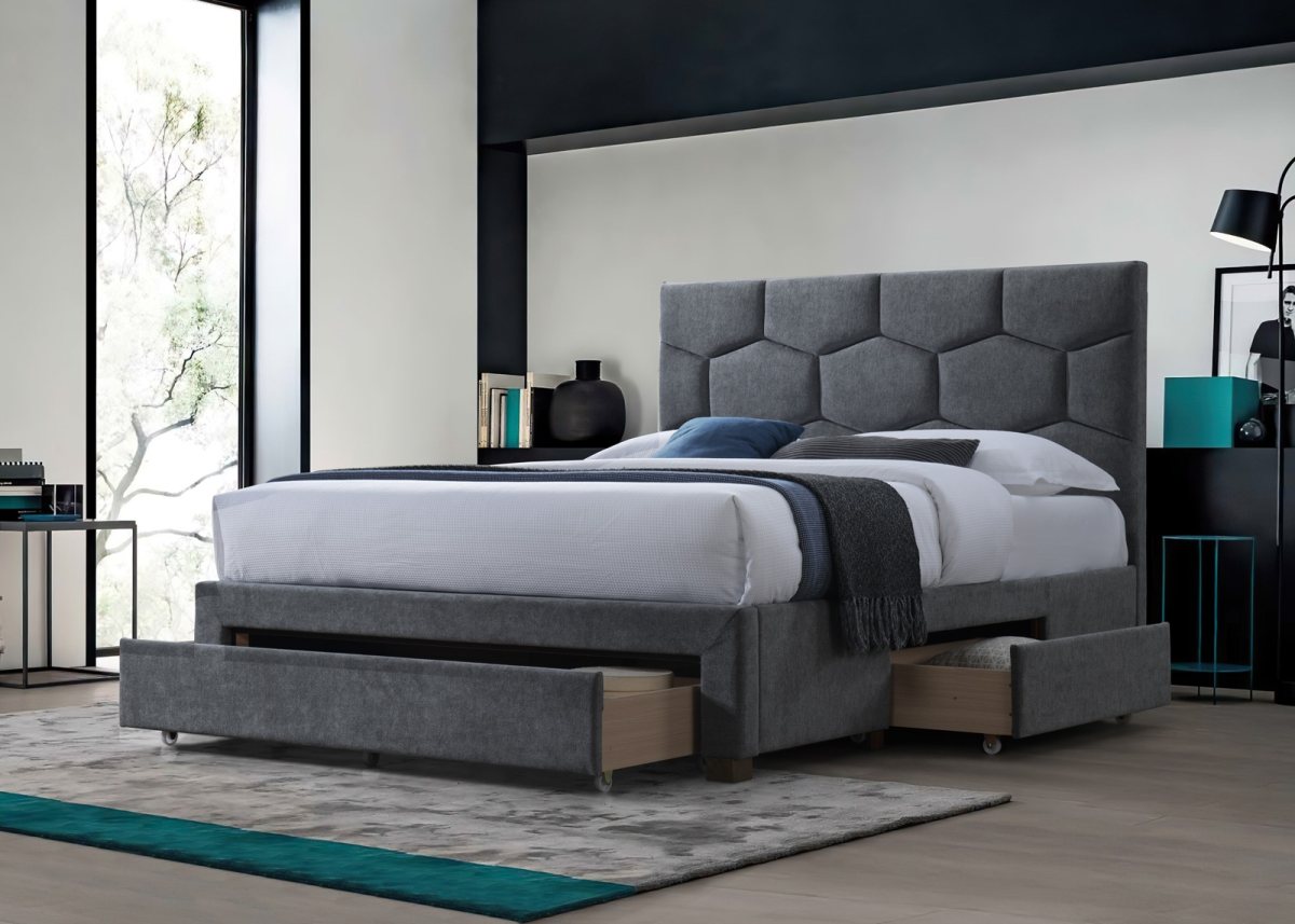 Produkt w kategorii: Łóżka, nazwa produktu: Luksusowe łóżko tapicerowane Harriet 160