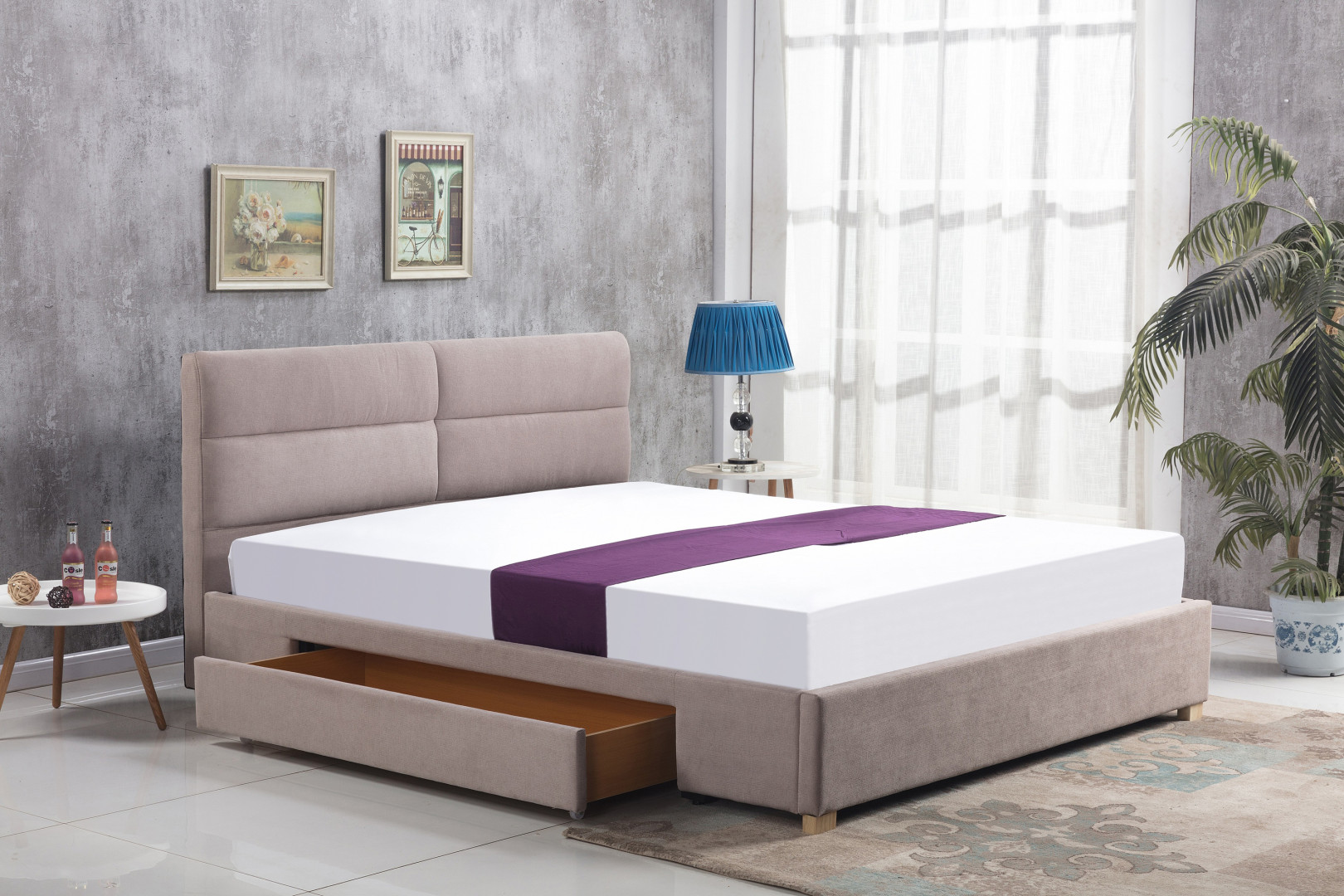 Produkt w kategorii: Łóżka, nazwa produktu: Eleganckie łóżko Merida dla dwóch osób