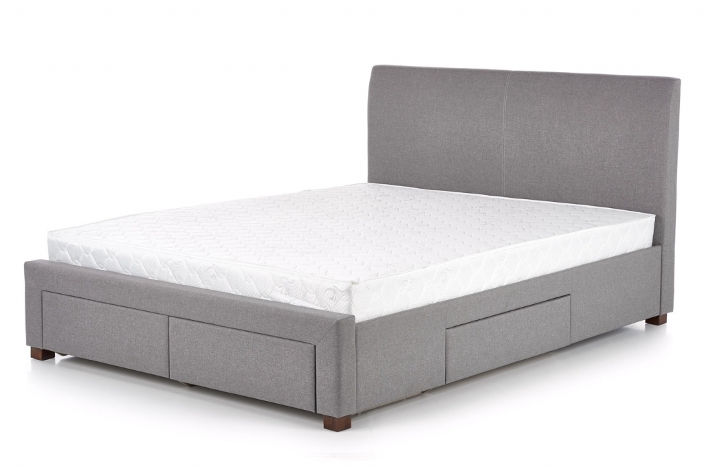 Produkt w kategorii: Łóżka, nazwa produktu: Łóżko tapicerowane Modena 140 popielate