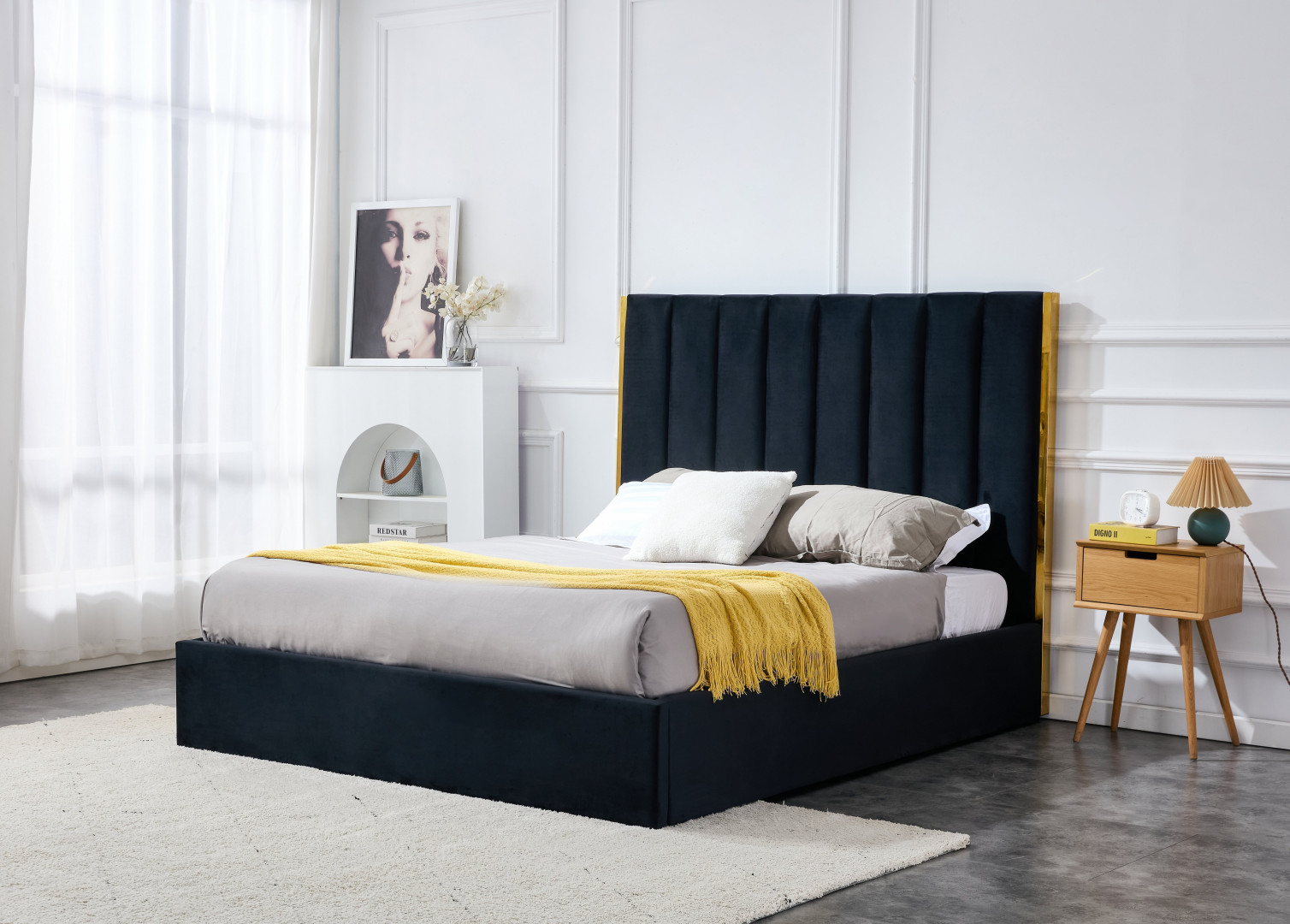 Produkt w kategorii: Łóżka, nazwa produktu: Luksusowe łóżko Palazzo 160 czarne