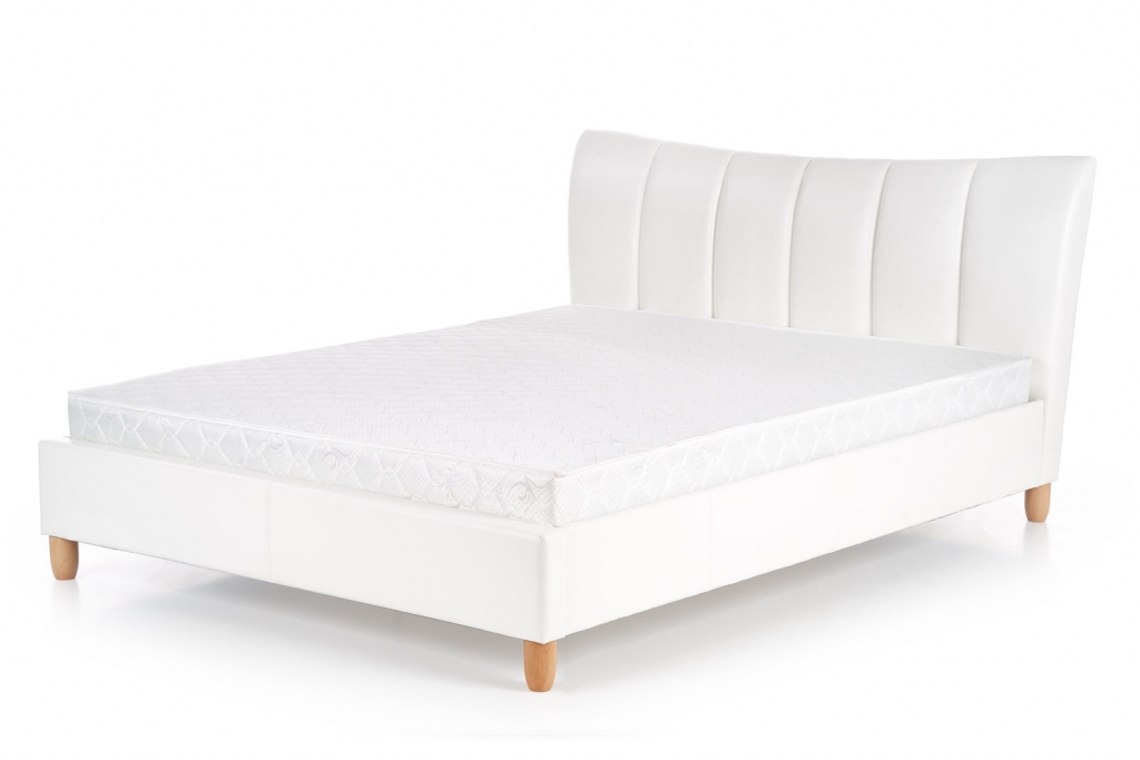 Produkt w kategorii: Łóżka, nazwa produktu: Łóżko Tapicerowane Eco Skóra Sandy