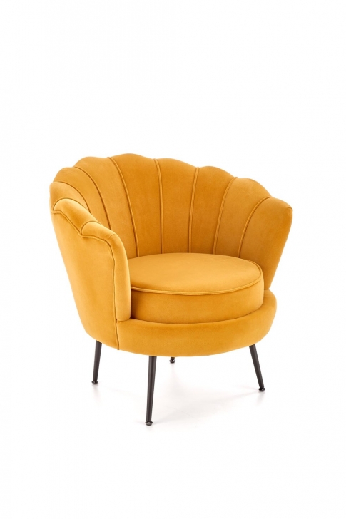 Produkt w kategorii: Fotele, nazwa produktu: Fotel Amorinito 2 Velvet Musztardowy