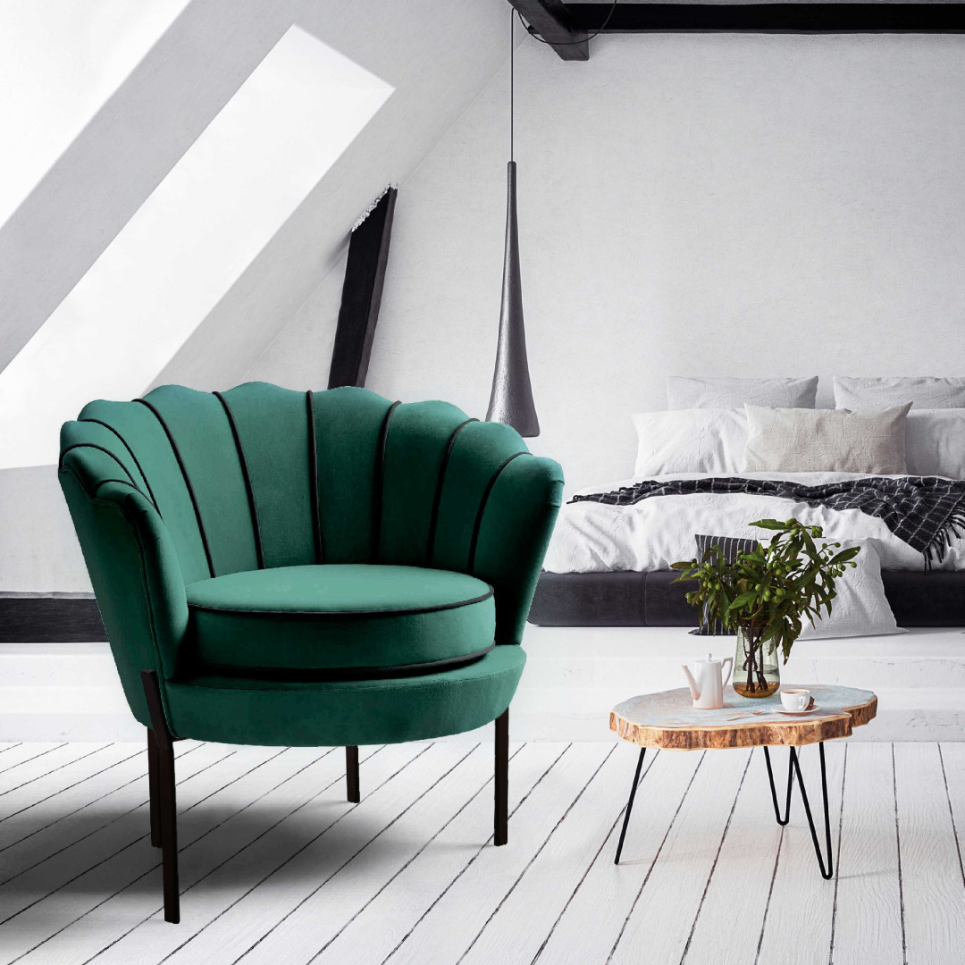 Produkt w kategorii: Fotele, nazwa produktu: Fotel wypoczynkowy Angelo zielony luksus