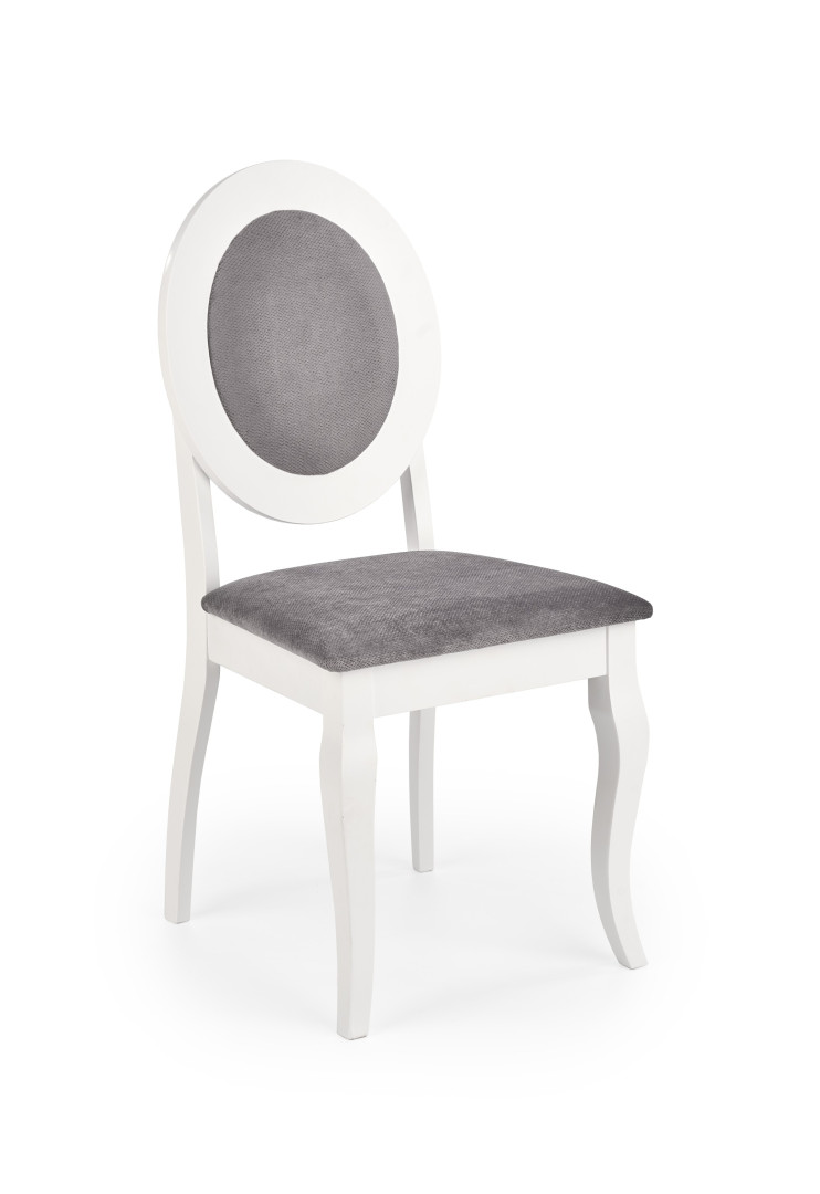 Produkt w kategorii: Krzesła, nazwa produktu: Krzesło BAROCK białe/popielate eleganckie