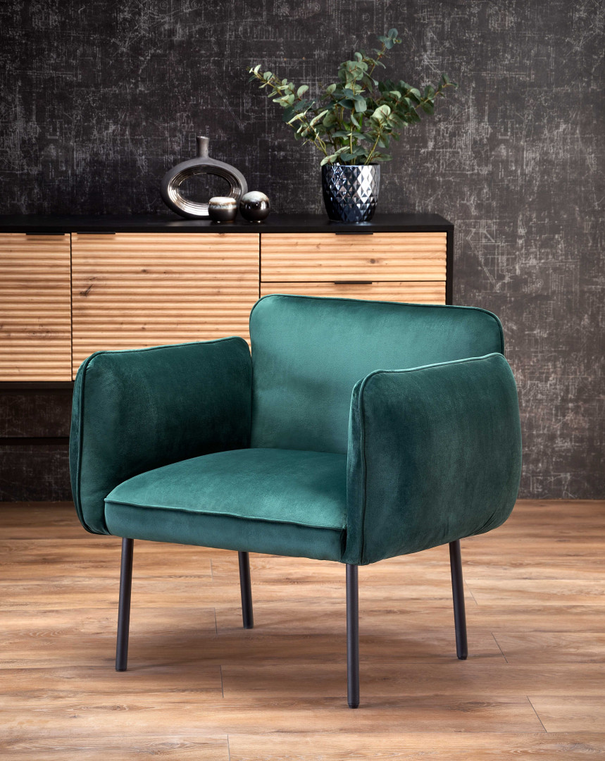 Produkt w kategorii: Fotele, nazwa produktu: Elegancki fotel BRASIL zielony velvet
