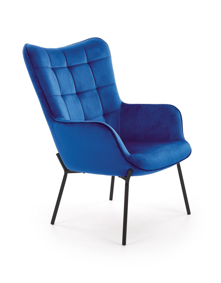Produkt w kategorii: Fotele, nazwa produktu: Fotel wypoczynkowy CASTEL granatowy