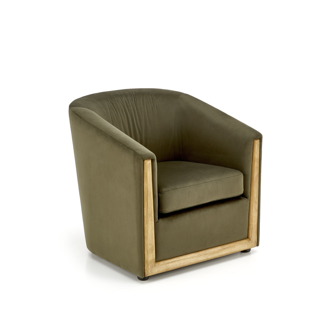 Produkt w kategorii: Fotele, nazwa produktu: Luksusowy fotel Enrico Zielony Velvet