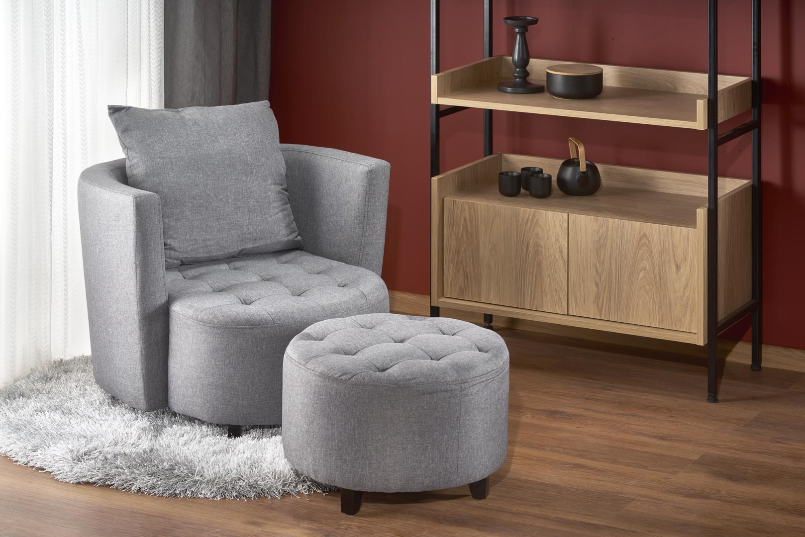 Produkt w kategorii: Fotele, nazwa produktu: Fotel biurowy HAMPTON popielaty luksus