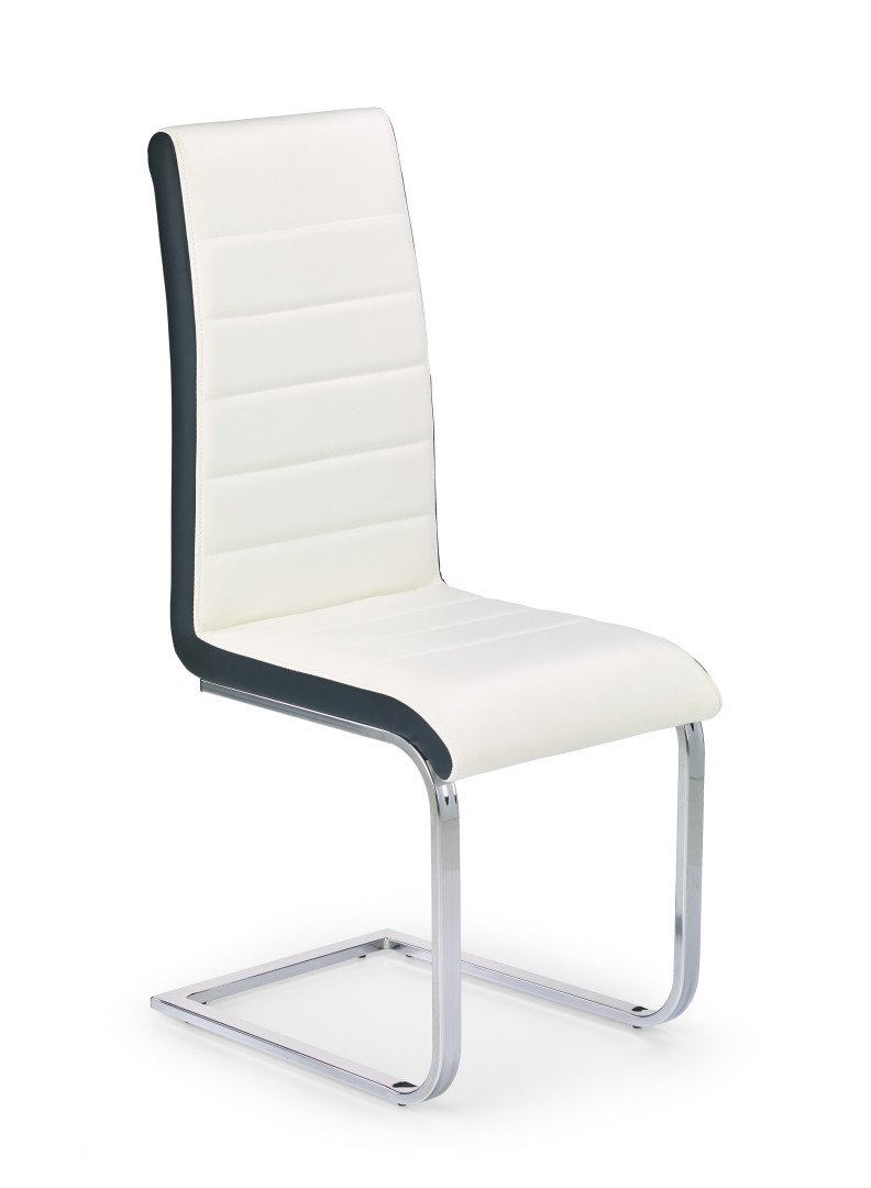 Eleganckie krzesło biurkowe K132 biało-czarne