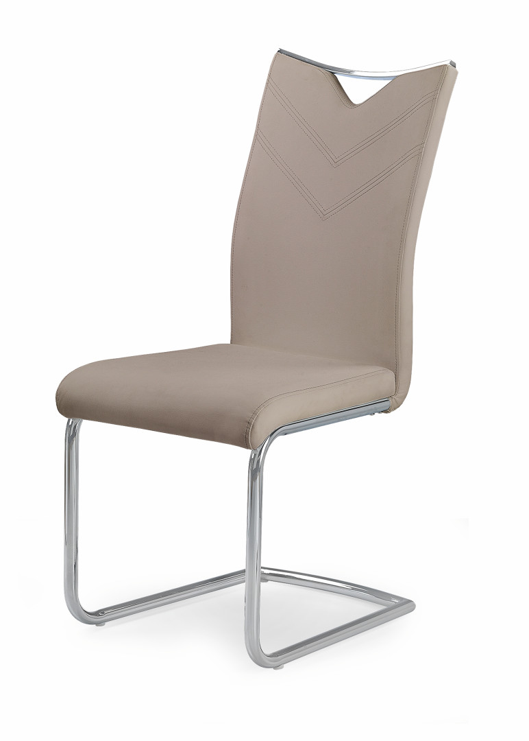 Produkt w kategorii: Krzesła, nazwa produktu: Krzesło K224 Cappuccino Stal Eko Skóra