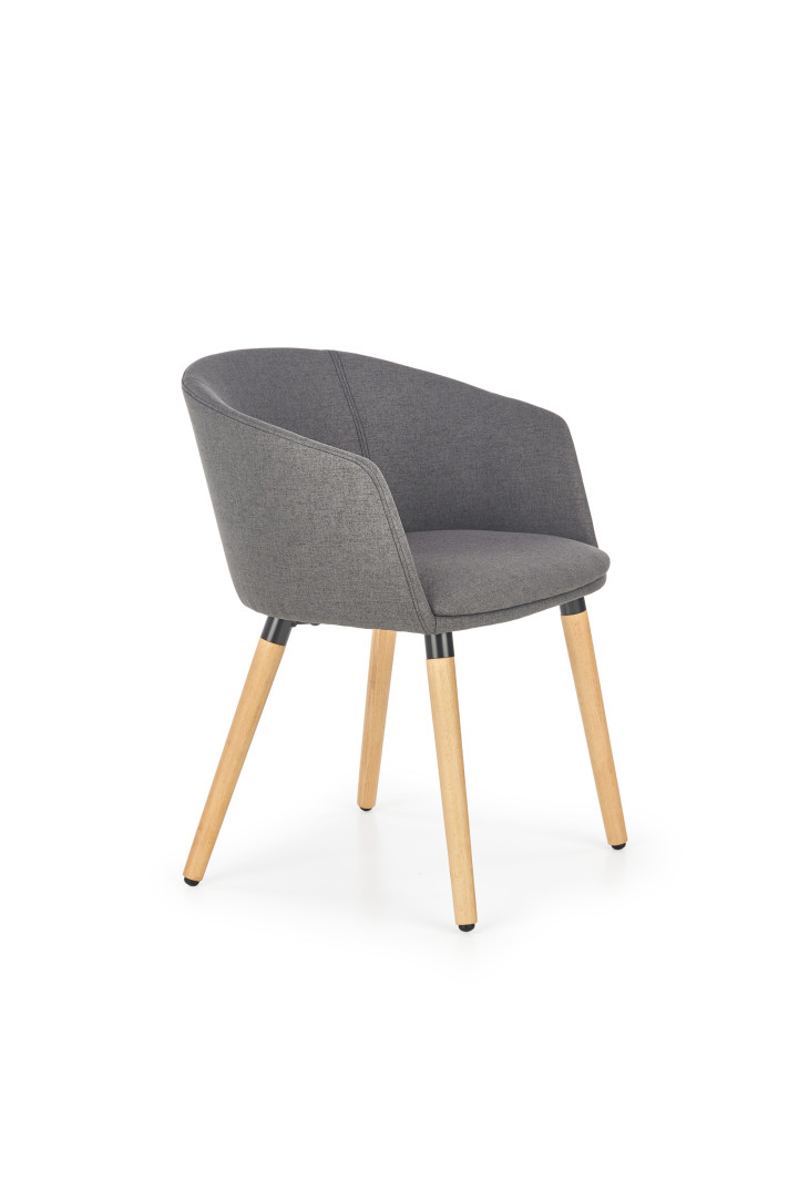 Produkt w kategorii: Krzesła, nazwa produktu: Eleganckie krzesło biurowe K266 - ciemny popiel