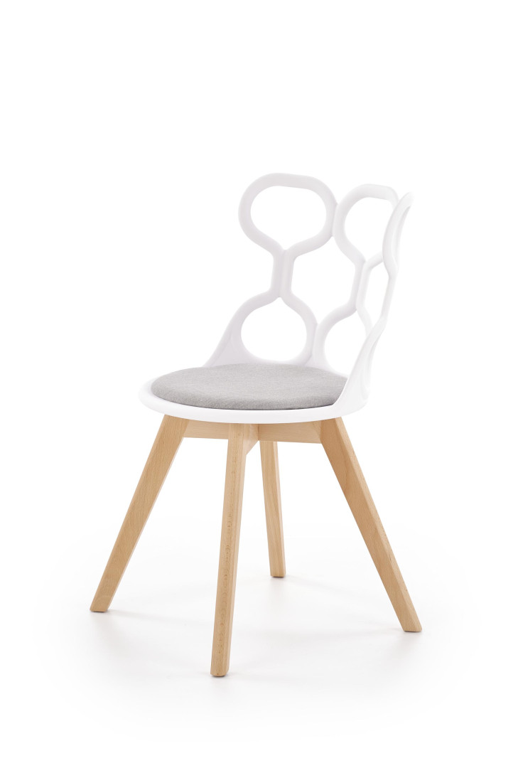 Produkt w kategorii: Krzesła, nazwa produktu: Krzesło biurkowe K308 białe i popielate