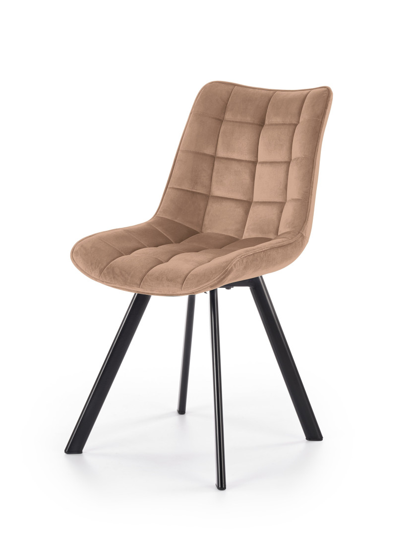 Eleganckie krzesło biurowe K332 Czarno-Beżowe