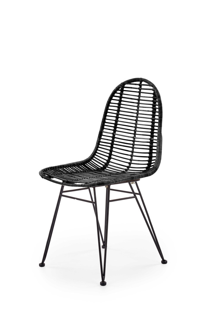 Produkt w kategorii: Krzesła, nazwa produktu: Krzesło rattan czarne K337 eleganckie