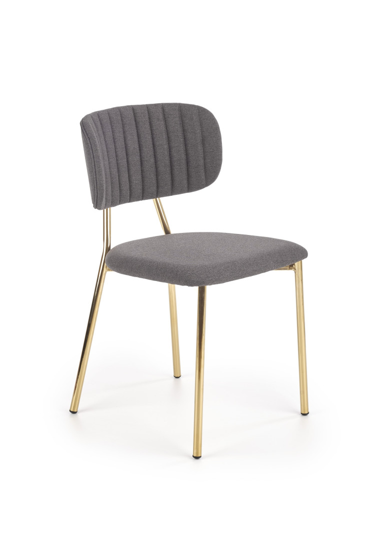 Eleganckie krzesło biurowe K362 z tapicerką popielową