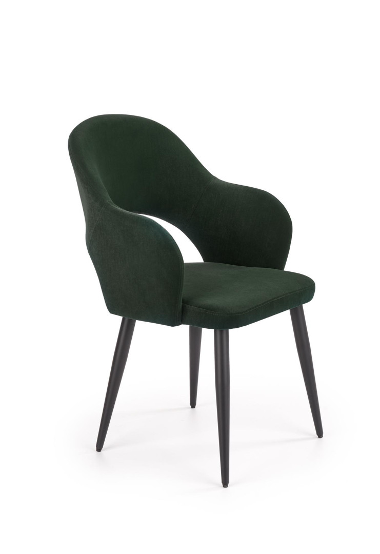 Eleganckie krzesło K364 ciemnozielone