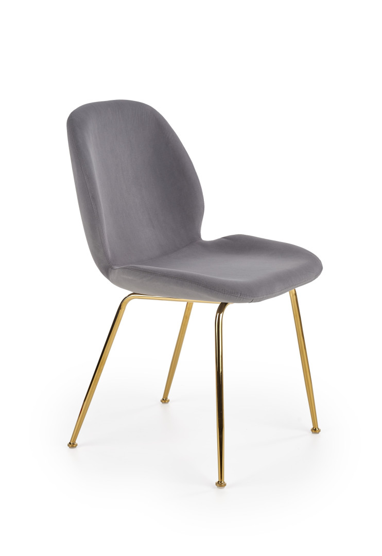 Produkt w kategorii: Krzesła, nazwa produktu: Krzesło K381 Popielate Stalowe Eleganckie
