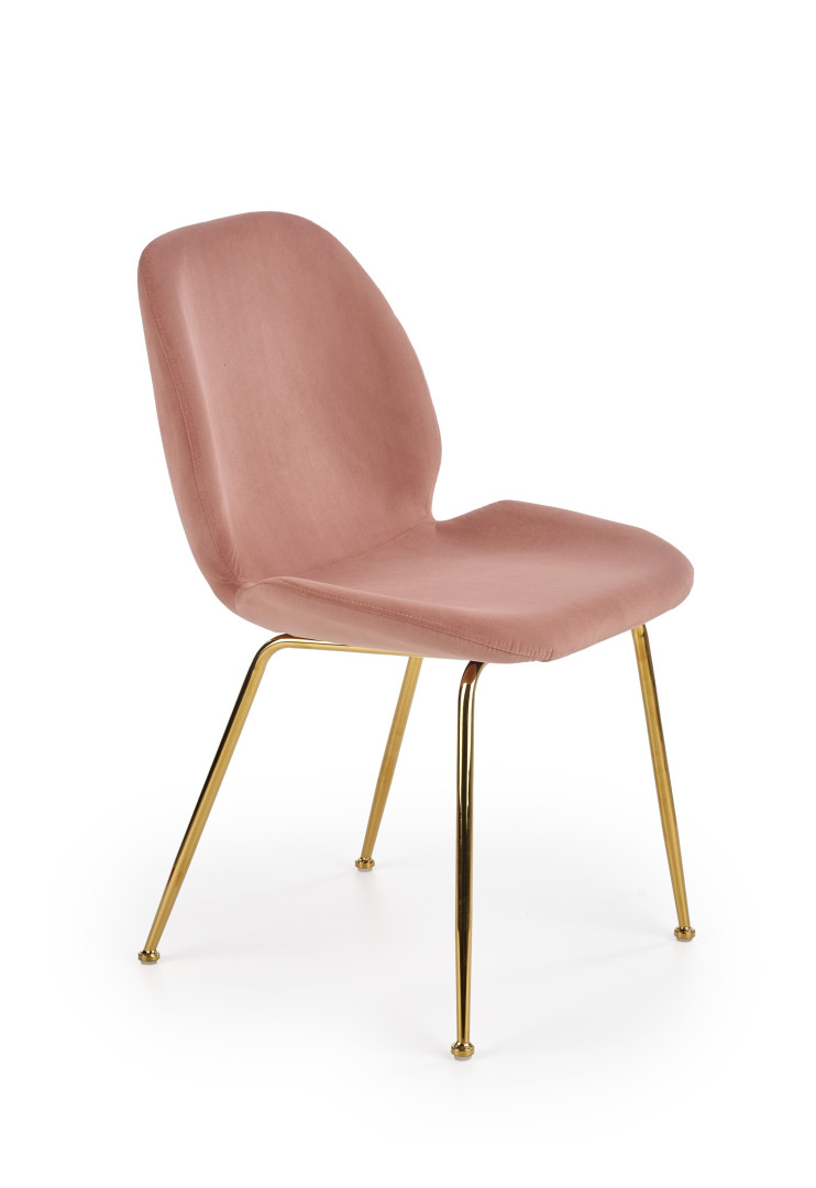 Eleganckie krzesło biurowe K381 różowe/złote