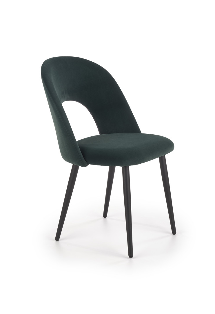 Eleganckie krzesło K384 ciemne zielone