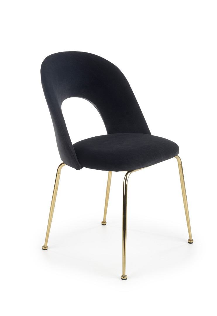 Eleganckie Krzesło K385 Czarno-Złote
