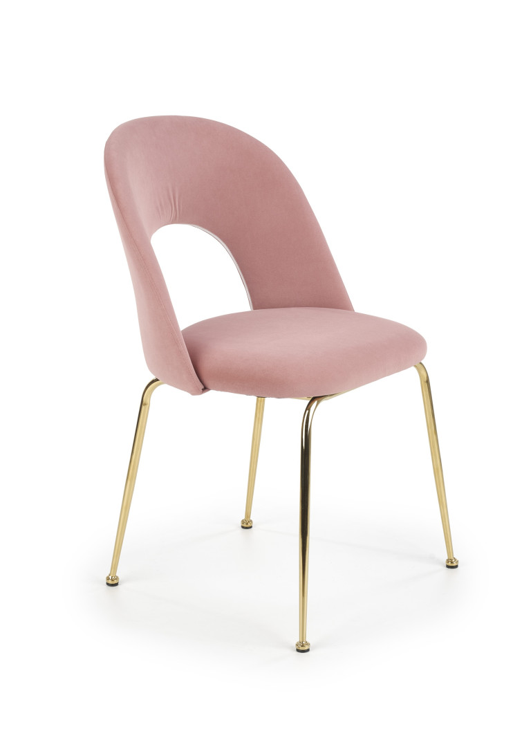 Eleganckie krzesło różowe złote Biurko