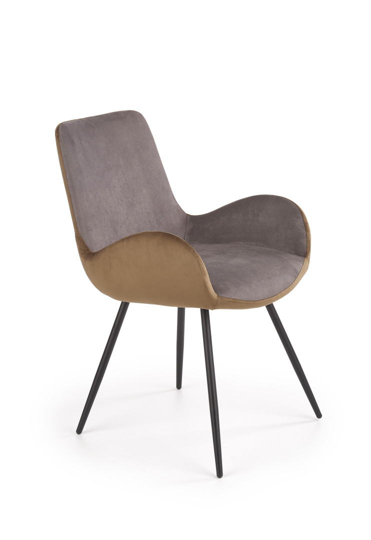 Eleganckie krzesło biurowe K392 popielate-brązowe