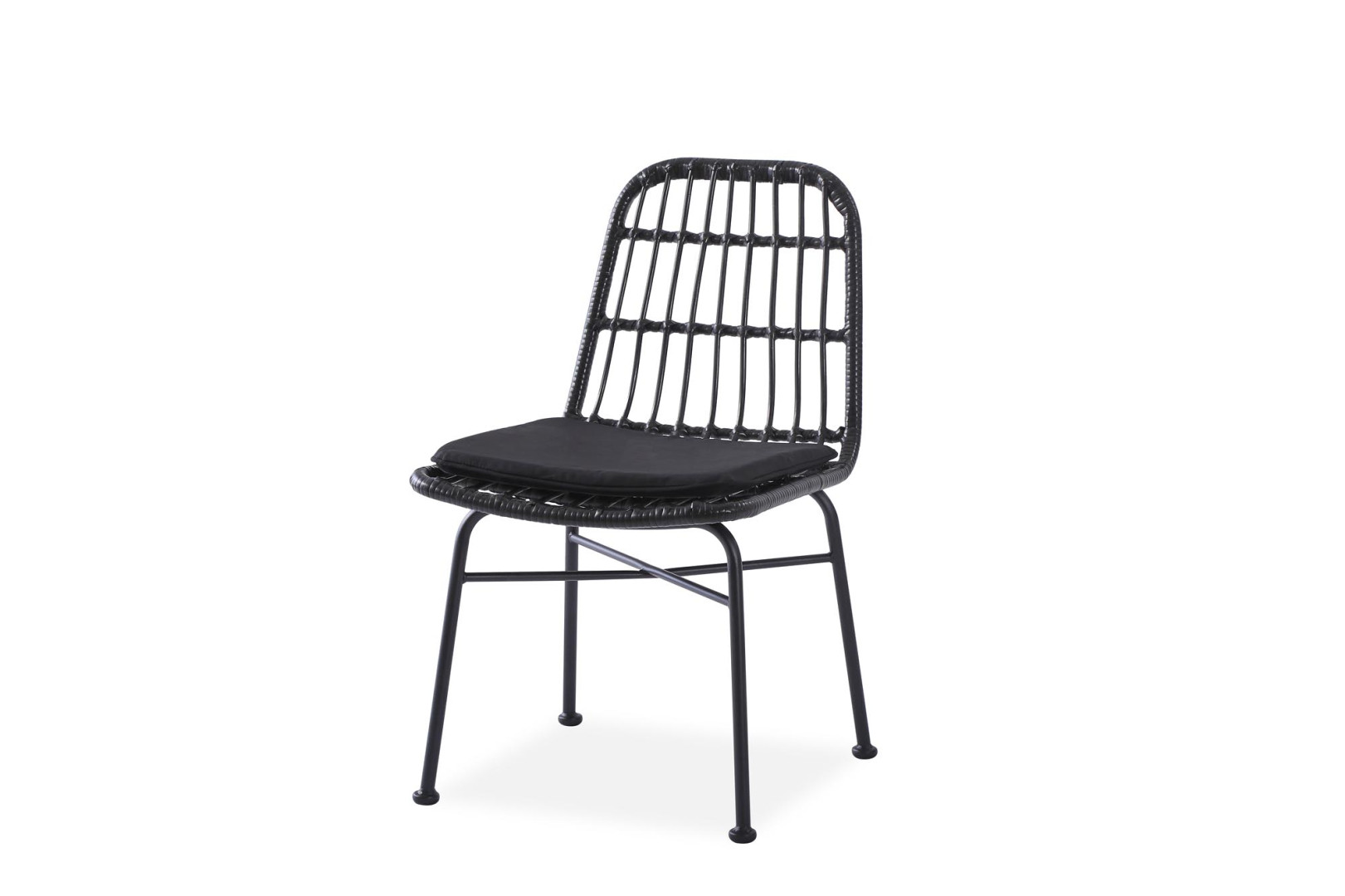 Krzesło rattanowe Halmar Boho Black