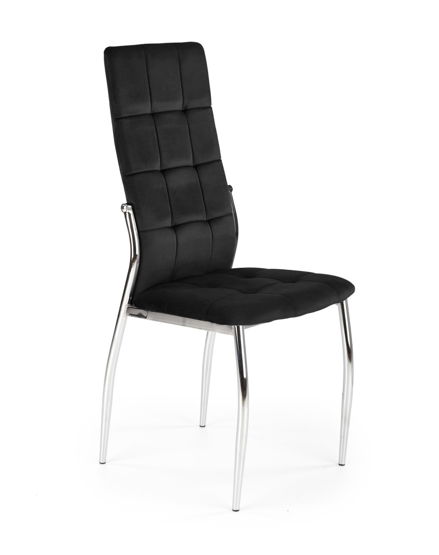 Eleganckie krzesło biurowe K416 czarne velvet