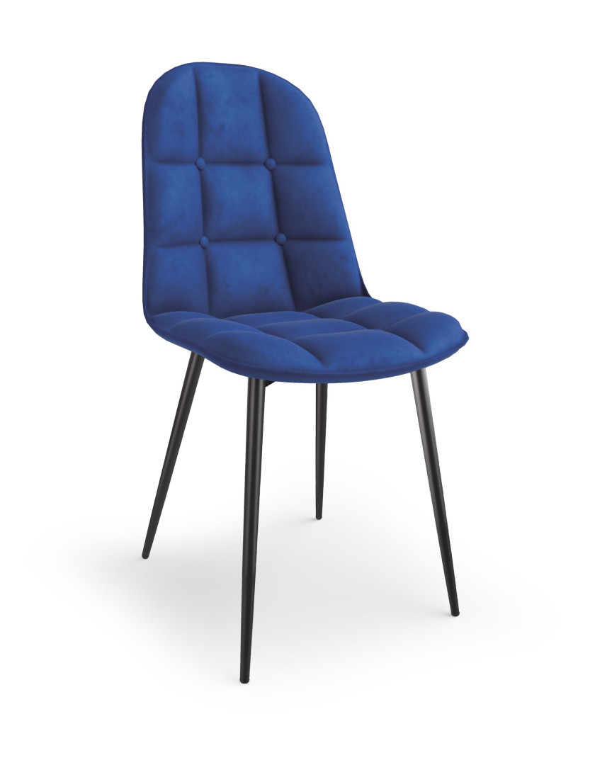 Eleganckie krzesło granatowe tkanina velvet