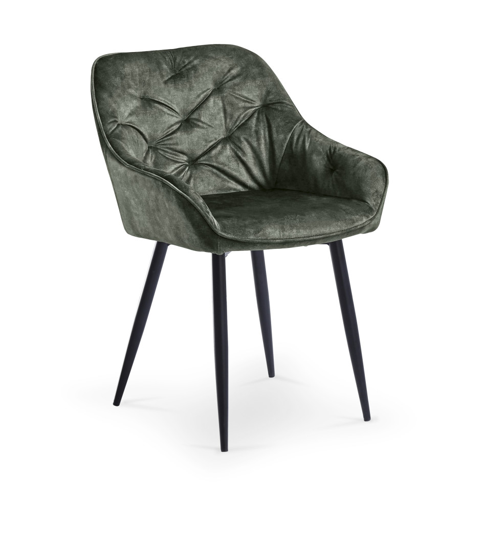 Stylowe krzesło biurowe K418 ciemny zielony
