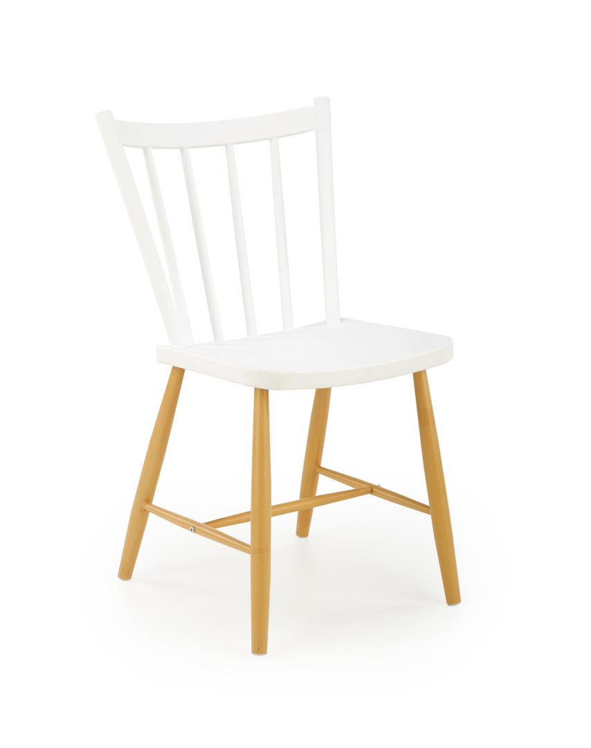 Eleganckie krzesło biurowe biały/naturalny