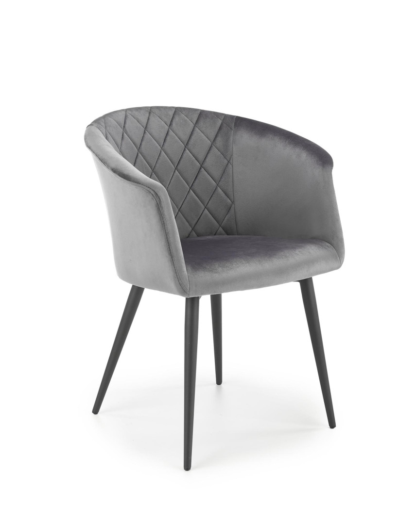 nazwa produktu: Krzesło K421 Velvet Popielate Eleganckie
