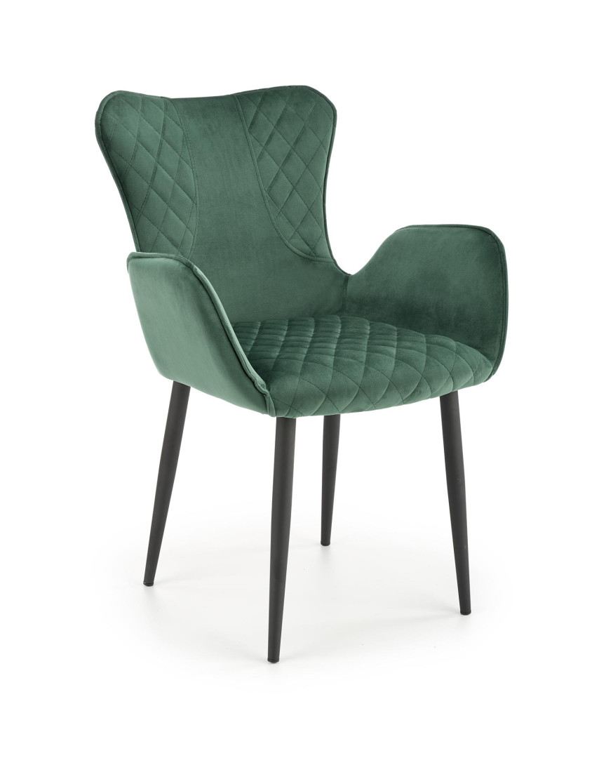 Eleganckie krzesło biurowe ciemnozielone