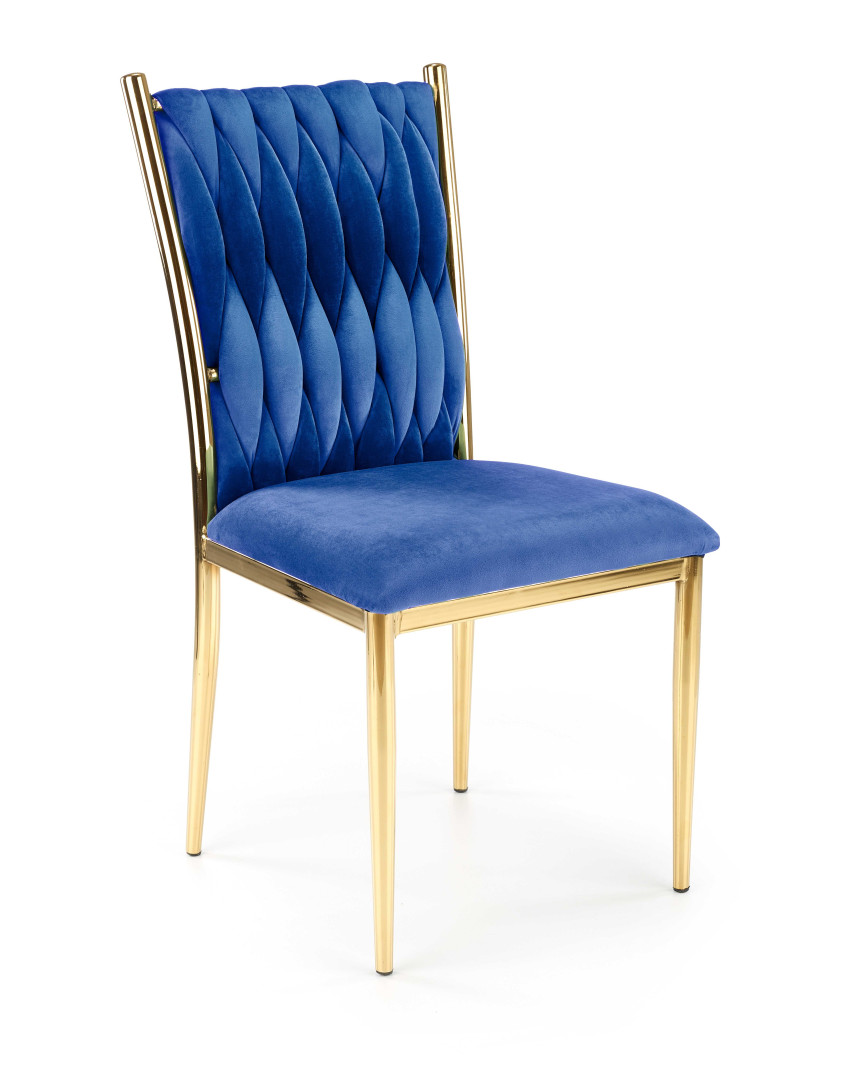 Produkt w kategorii: Krzesła, nazwa produktu: Eleganckie krzesło biurkowe K436 granatowe/złote
