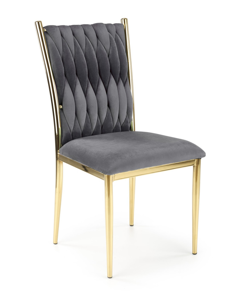 Produkt w kategorii: Krzesła, nazwa produktu: Krzesło biurowe K436 popielate z dodatkami złota