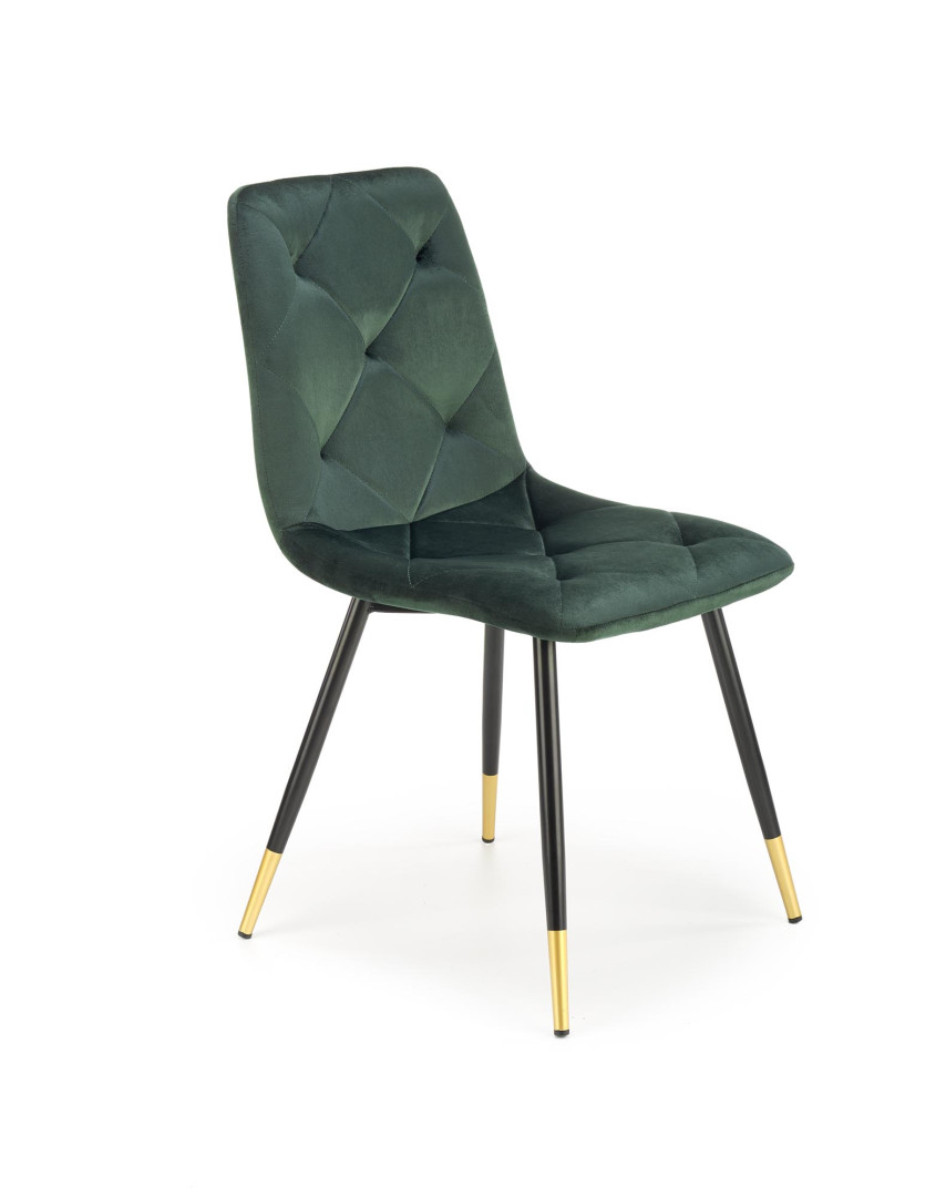 Luksusowe krzesło biurowe ciemnozielone K438