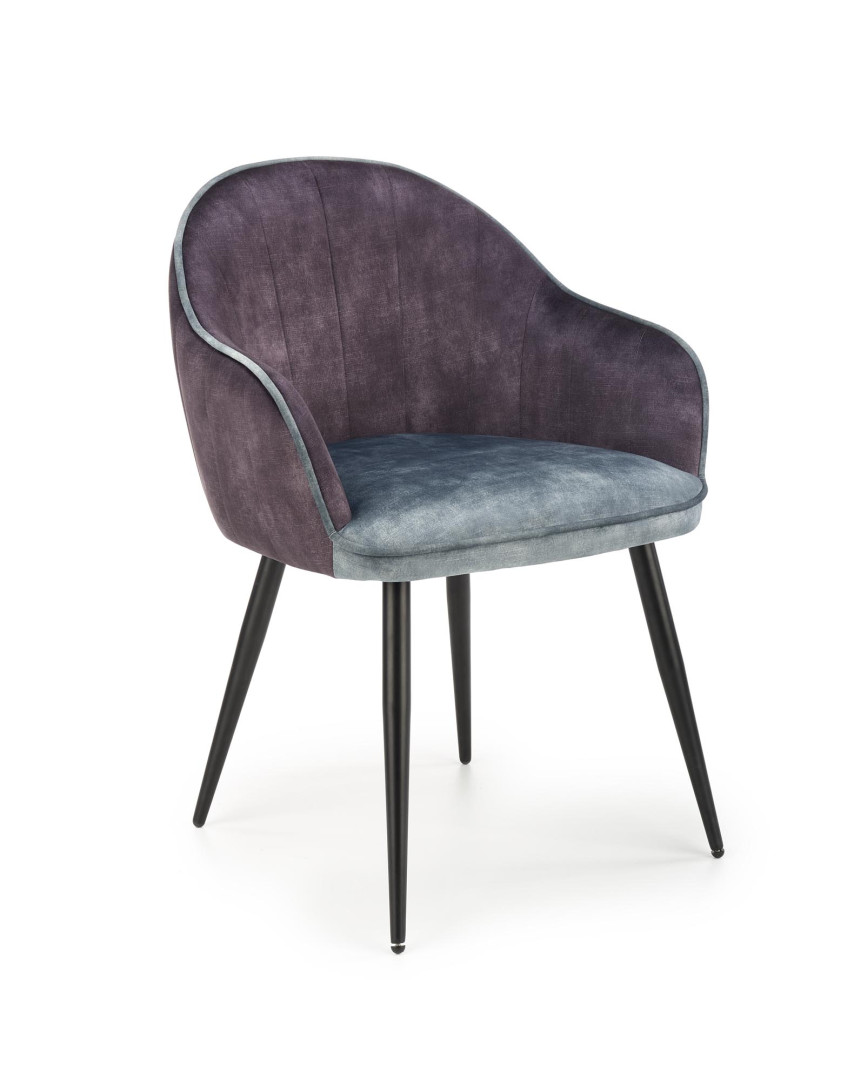 Eleganckie krzesło K440 w kolorze ciemny popiel/niebieski