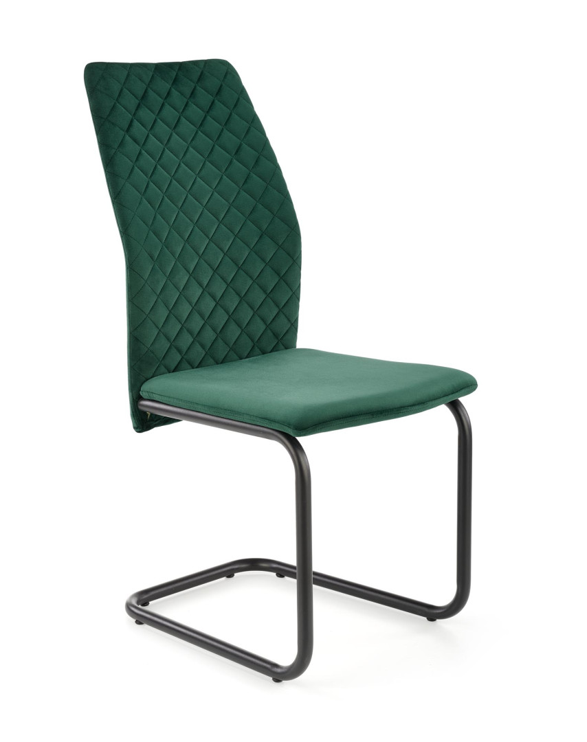 Eleganckie krzesło designer K444 ciemna zieleń