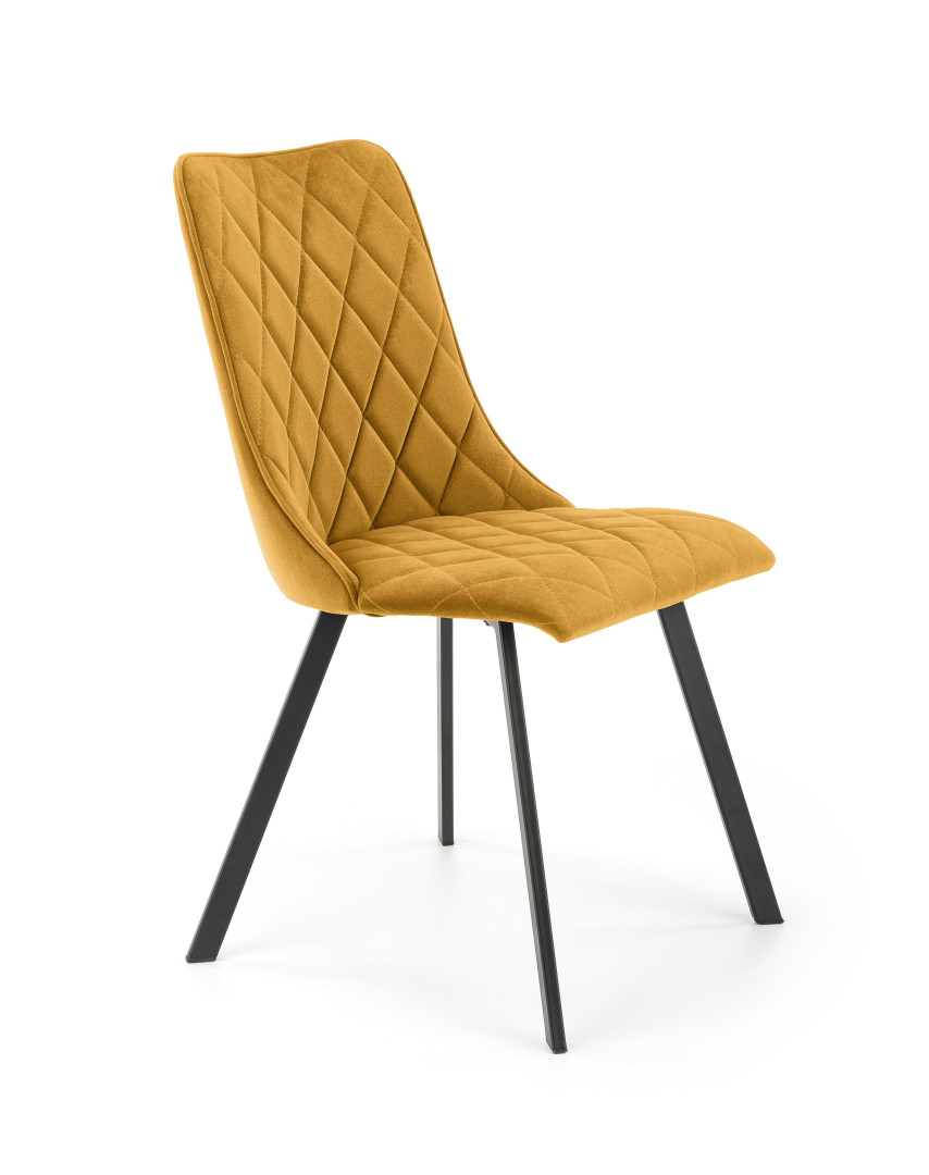 Krzesło musztardowe Halmar K450 eleganckie
