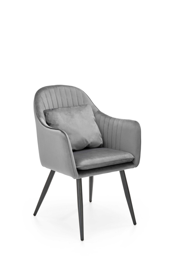 Krzesło velvet popiel K464 eleganckie