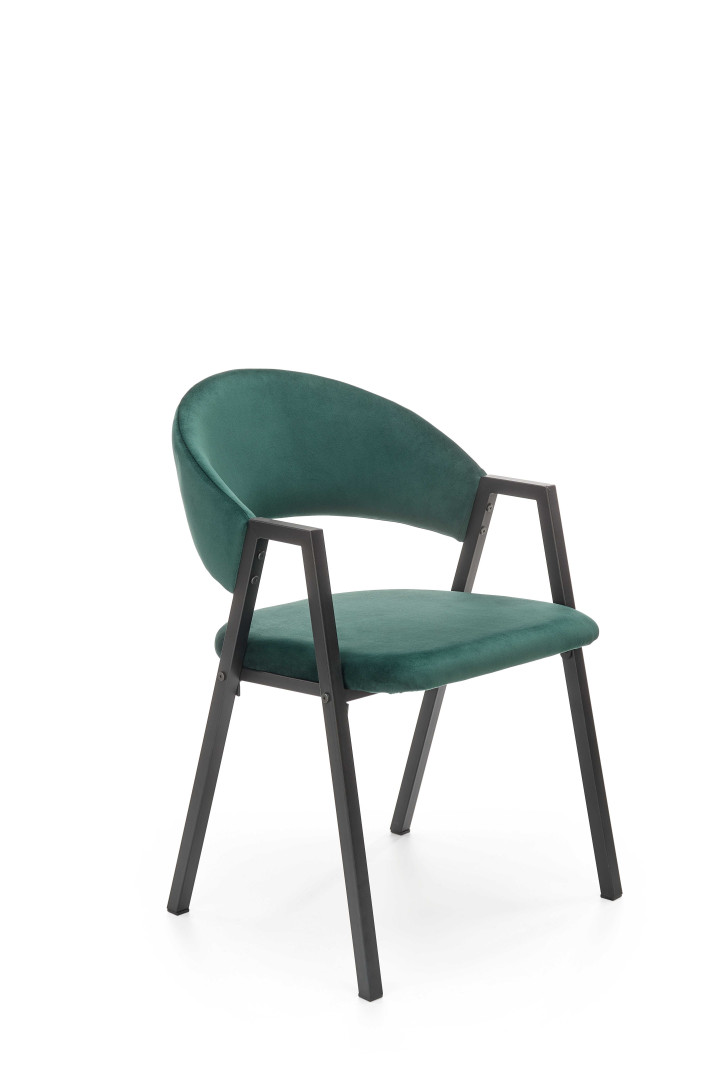 Eleganckie krzesło Halmar K473 - ciemnozielone