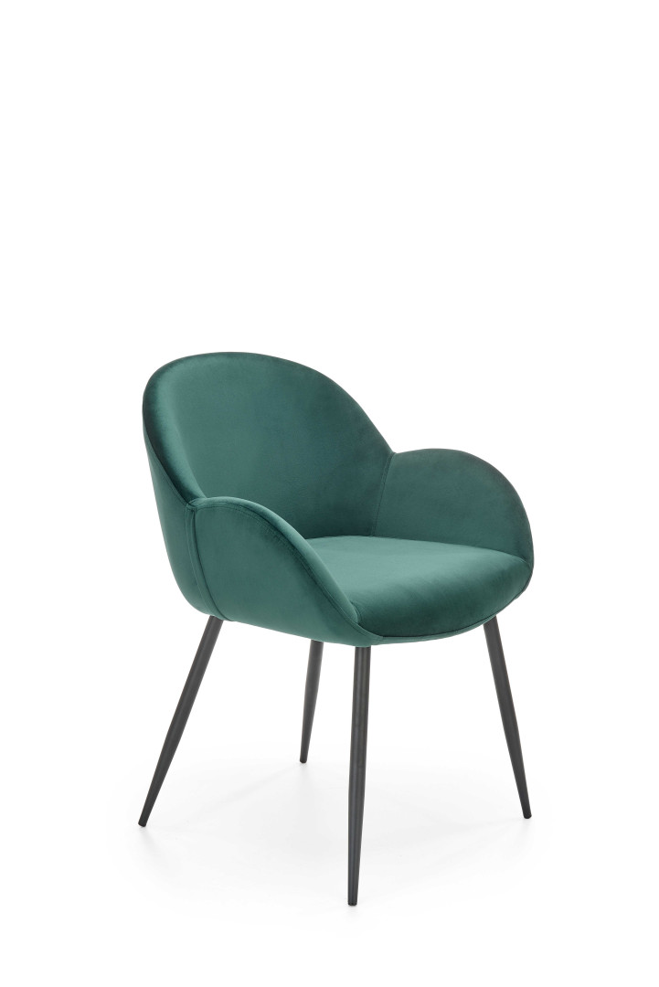 Eleganckie Krzesło K480 Velvet Zielone