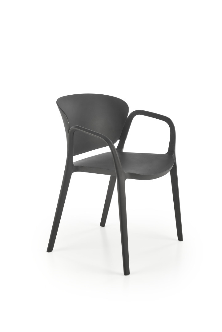 Krzesło plastikowe czarne Halmar K491