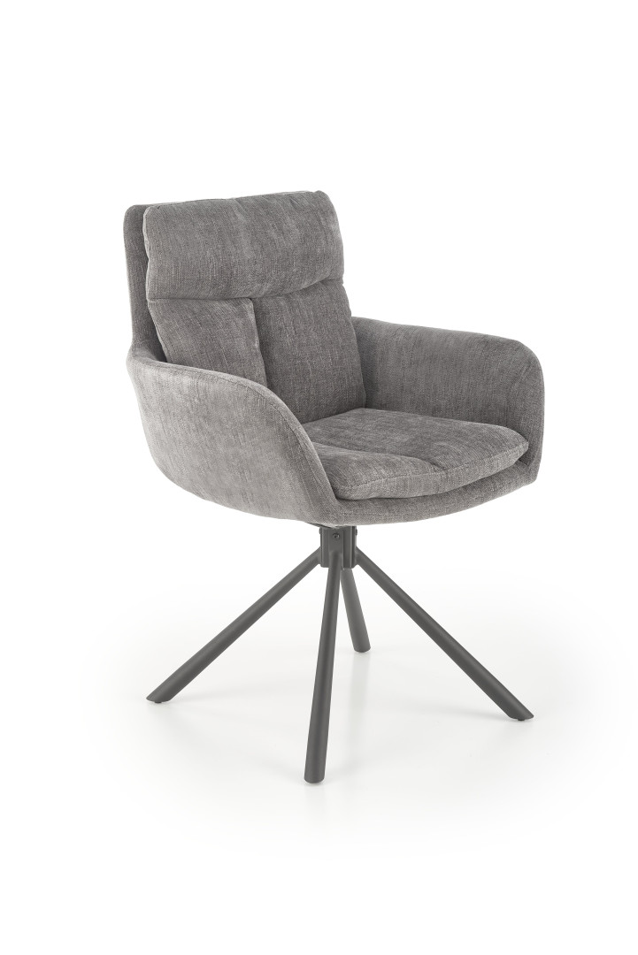 Produkt w kategorii: Krzesła, nazwa produktu: Eleganckie krzesło K495 w kolorze popielatym