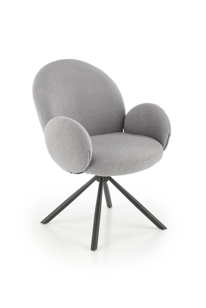 Produkt w kategorii: Krzesła, nazwa produktu: Eleganckie krzesło biurowe popielate łączenie.
