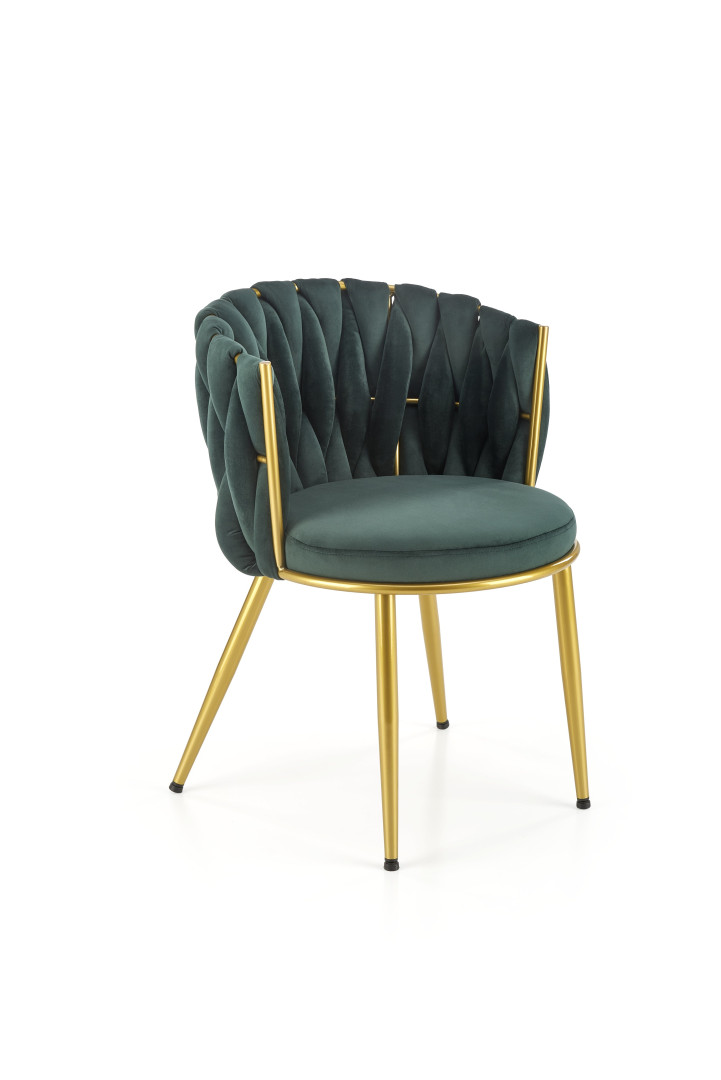 Luksusowe krzesło biurowe K517 - ciemnozielone