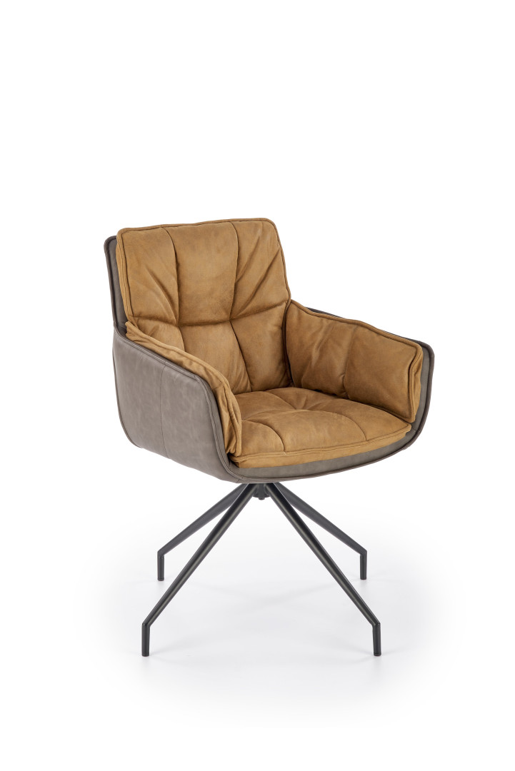 Eleganckie krzesło biurkowe Brąz K523