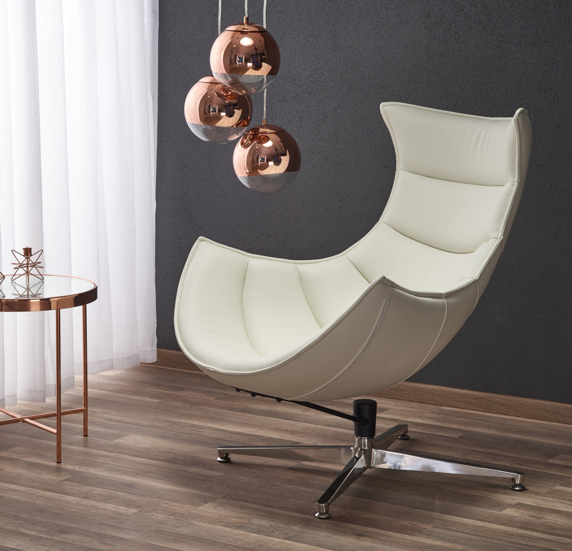 Produkt w kategorii: Fotele, nazwa produktu: Fotel LUXOR biały wysokiej jakości