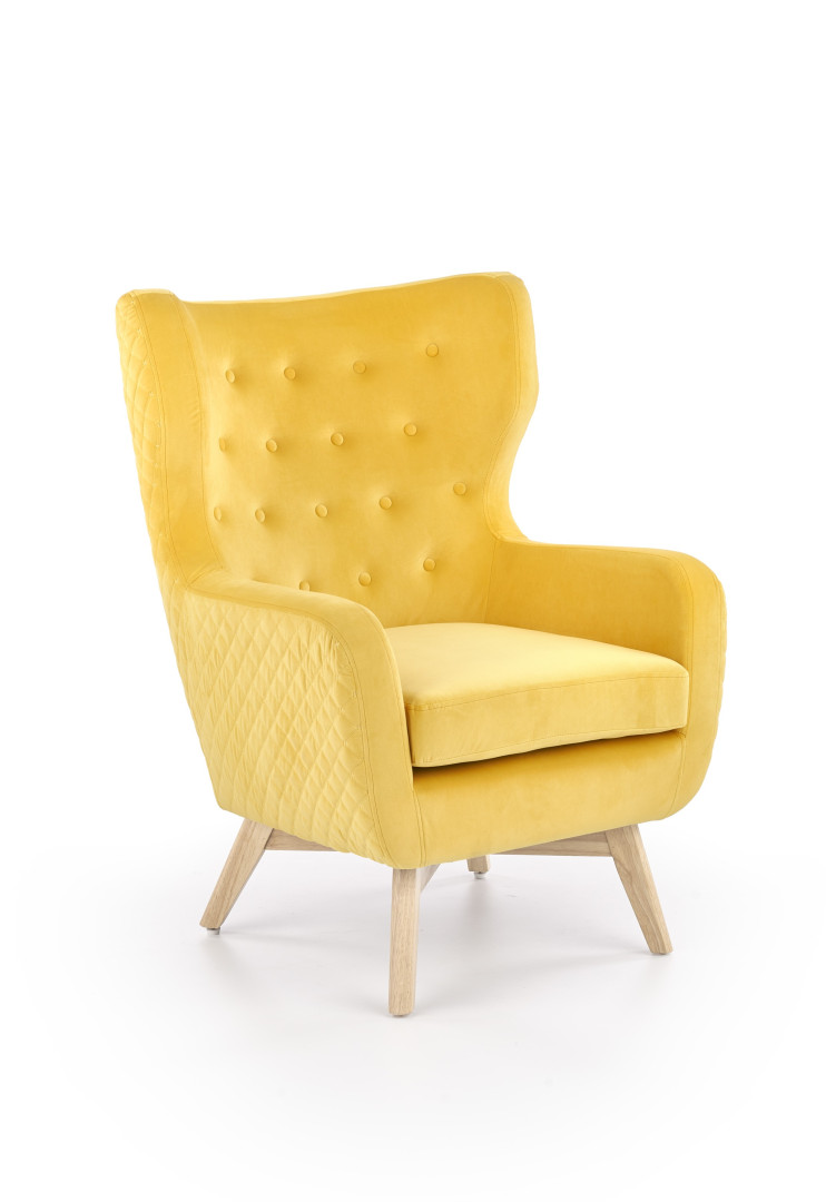 Fotel MARVEL żółty elegancki Halmar